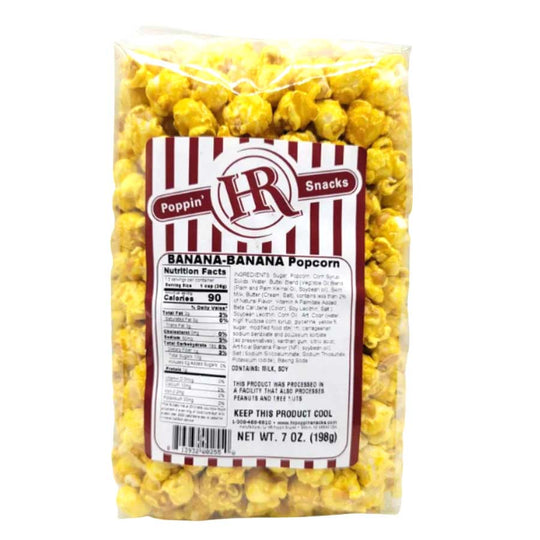 Banana Popcorn | 7 oz. | 3 Pack | Ripe Banana Infused Kernels | Made in Gibbon, NE | HR Poppin' Snacks