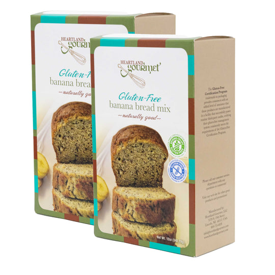 Gluten Free Banana Bread Mix | Pack of 2 | 16 oz | Heartland Gourmet | 2027