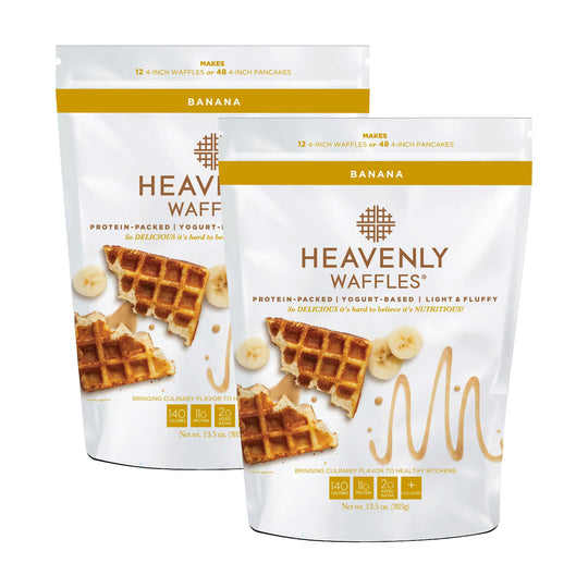 SALE CLOSE DATED | Banana Waffles Mix | Pack of 2 | 13.5 oz | Heavenly Waffles
