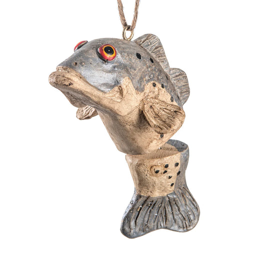 Decorative fish ornament on a white background