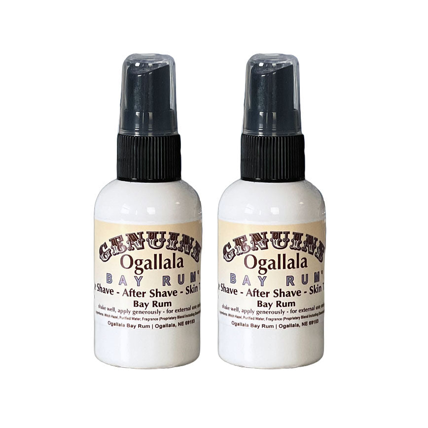 Bay Rum Scented Spray Aftershave | Pack of 2 | Multiple Sizes | Ogallala Bay Rum