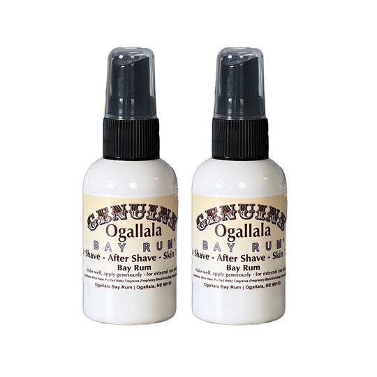 Bay Rum Scented Spray Aftershave | Pack of 2 | Multiple Sizes | Ogallala Bay Rum