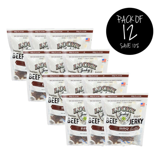 BBQ Beef Jerky | Pack of 12 | 1.5 oz. Bag | Premium Angus Beef | Sweet & Smokey | Made in Holdrege, NE | Nebraska Star Beef