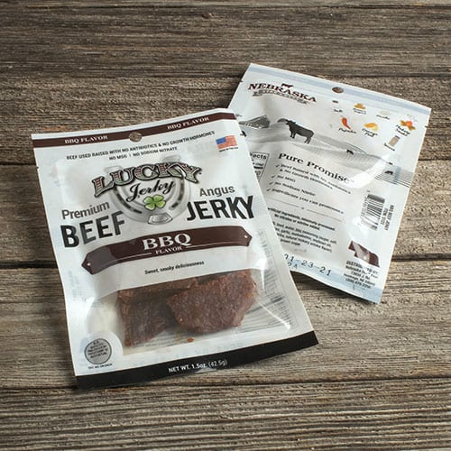 BBQ Beef Jerky | 1.5 oz. Bag | Snack Size | Perfect Balance Of Beef, Smoke, & Seasoning | Lean, All Natural Angus Beef | No Artificial Ingredients  Nebraska Cattle | Sweet, Smoky Deliciousness | 6 Pack | Shipping Included