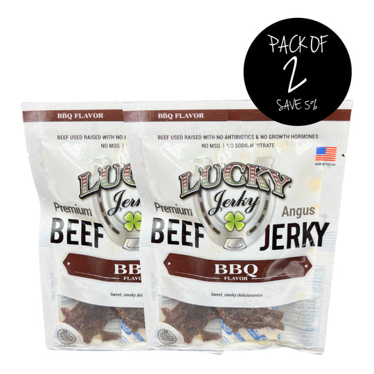 BBQ Beef Jerky | Pack of 2 | 1.5 oz. Bag | Premium Angus Beef | Sweet & Smokey | Made in Holdrege, NE | Nebraska Star Beef