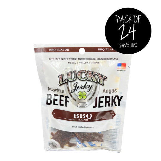 BBQ Beef Jerky | Pack of 24 | 1.5 oz. Bag | Premium Angus Beef | Sweet & Smokey | Made in Holdrege, NE | Nebraska Star Beef