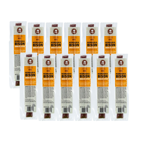 Bison BBQ Meat Stick | 1 oz | Pack of 12 | Nebraska Bison