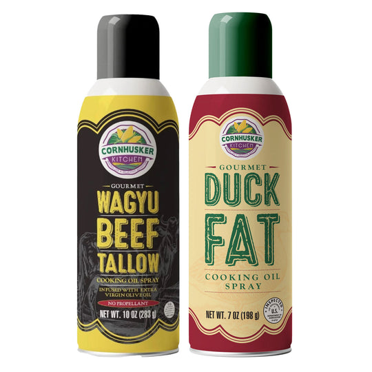 Cooking Oil Spray Bundle | Duck Fat & Beef Tallow | Cornhusker Kitchen