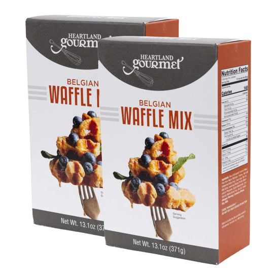 Belgian Waffle Mix | Pack of 2 | 13.1 oz | Heartland Gourmet