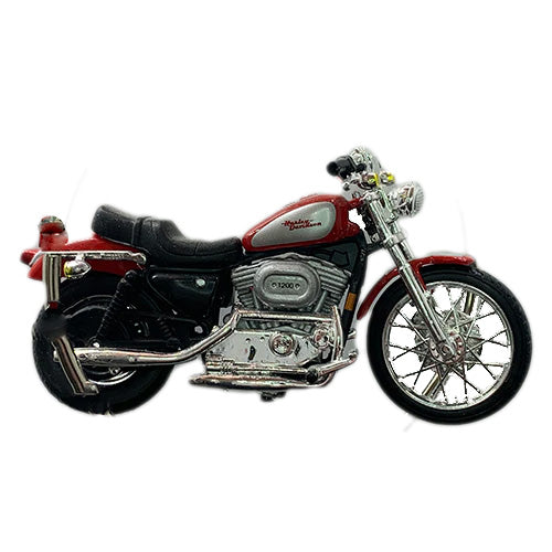 Black Harley-Davidson Motorcycle With Red Accents Figurine