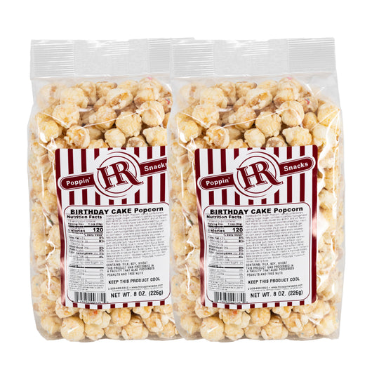 Birthday Cake Popcorn | Pack of 2 | 8 oz | HR Poppin' Snacks