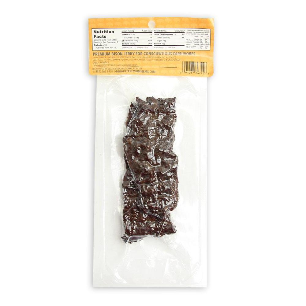 Bison Original Smoked Jerky | All Natural Bison Meat | No MSG or Nitrates Added | Ready To Eat | Gluten Free Jerky | 2 oz. | Pack of 6 | Shipping Included | Nutritious Snack | Low Calorie | Perfect Balance Of Bison & Spice | Cooked To Tender Perfection