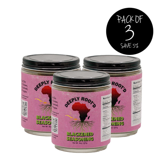 Blackened Seasoning | Pack of 3 | 8 oz | Rich, Smoky Taste | Made in Lincoln, NE | Deeply Root'd