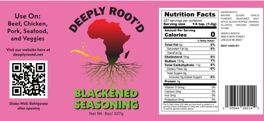 Blackened Seasoning | 8 oz | Rich, Smoky Taste | Made in Lincoln, NE | Deeply Root'd