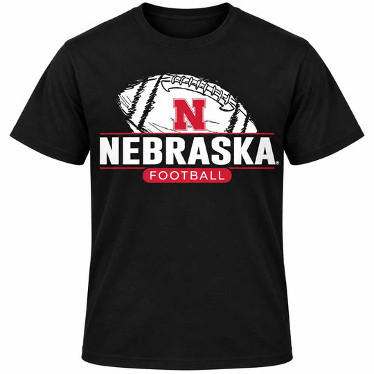Nebraska Football Unisex T-Shirt | Black | Multiple Sizes | Lou's Sporting Goods | 25N8DT104