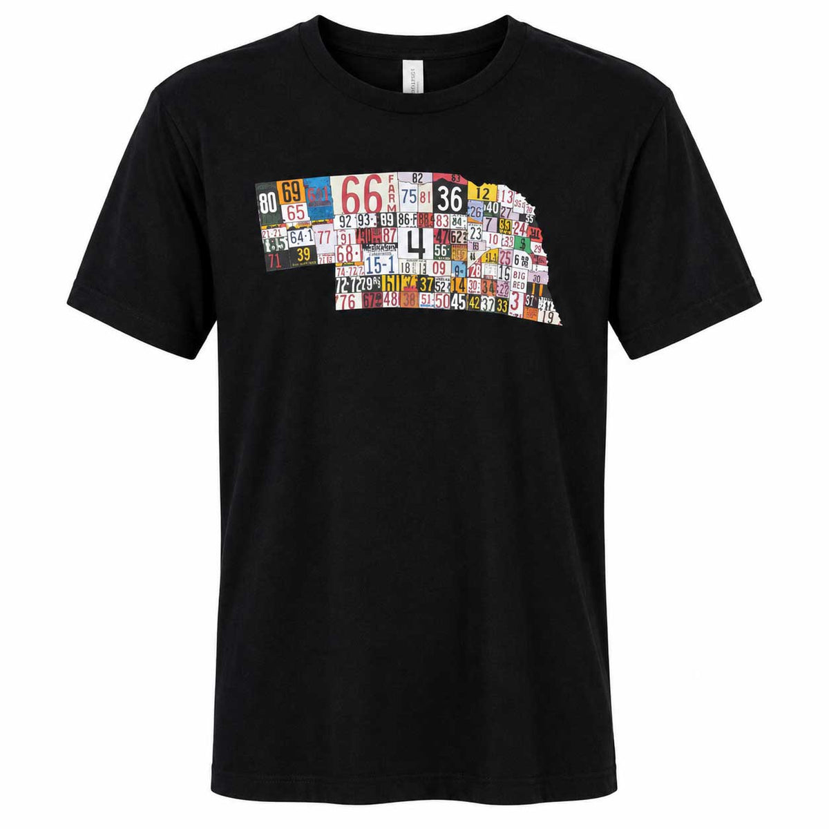 Black License Plate Nebraska T-Shirt