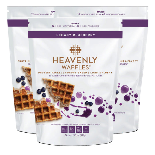 Blueberry Waffle Mix | Pack of 3 | 13.5 oz | Heavenly Waffles