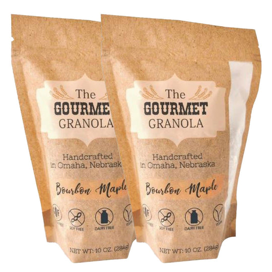 Bourbon Maple Granola | 12 oz | Pack of 2 | Gluten, Dairy, & Soy Free | The Gourmet Granola