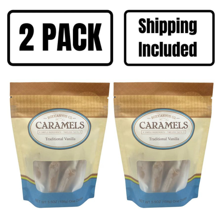 Two packages of Traditional Vanilla Caramels