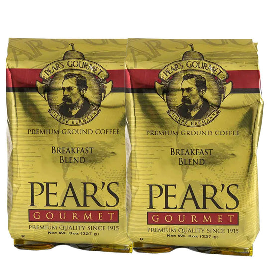 Pear's Breakfast Blend Ground Coffee | Pack of 2 | 8 oz | Brenmar