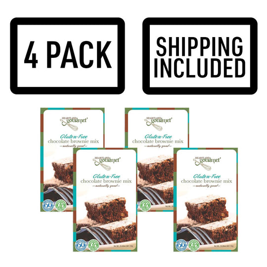 Gluten Free Chocolate Brownie Mix | Makes One Pan | Gluten Free Dessert | East to Bake | Pack of 4 | Shipping Included