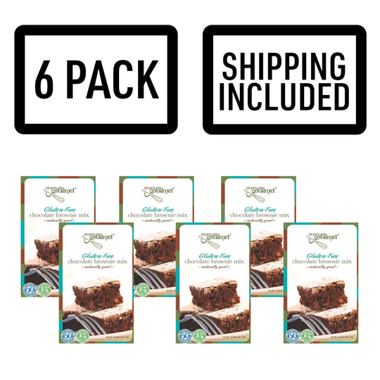 Gluten Free Chocolate Brownie Mix | Makes One Pan | Gluten Free Dessert | East to Bake | Pack of 6 | Shipping Included