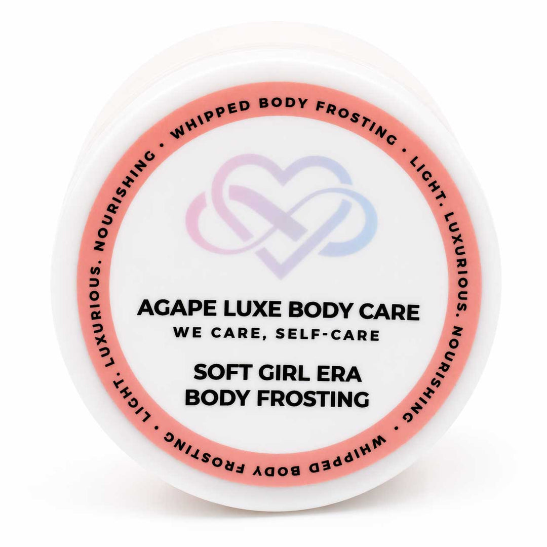 Agape Luxe Body Care product with branding and product name on a white background