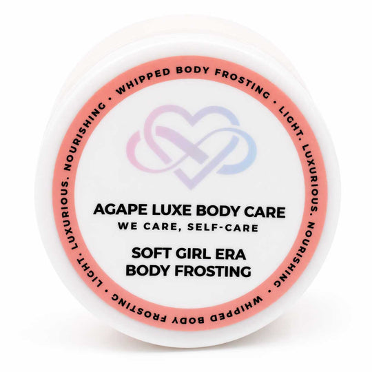 Agape Luxe Body Care product with branding and product name on a white background