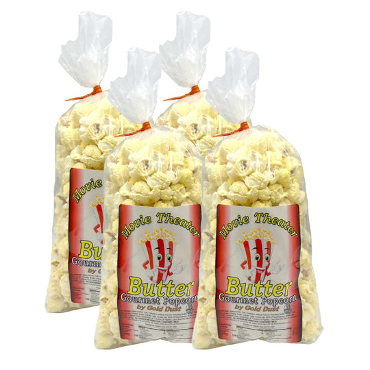 Movie Theater Butter Popcorn | Pack of 4 | 2 oz | Non-GMO | Gold Dust Kettle Corn