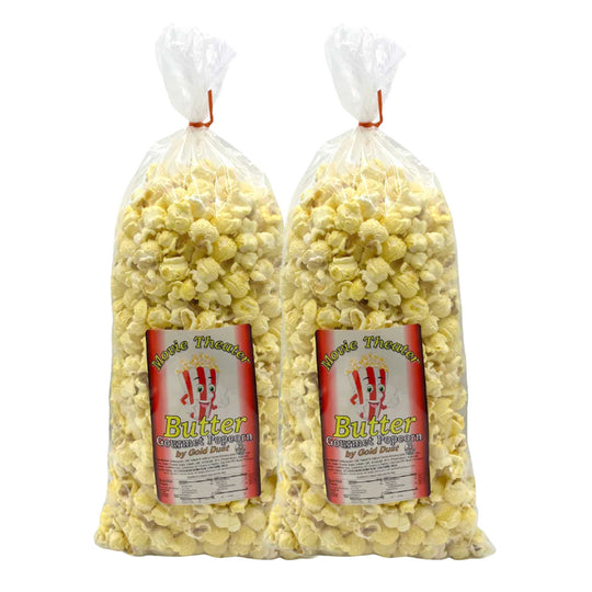 Movie Theater Butter Popcorn | Pack of 2 | 7 oz | Non-GMO | Gold Dust Kettle Corn