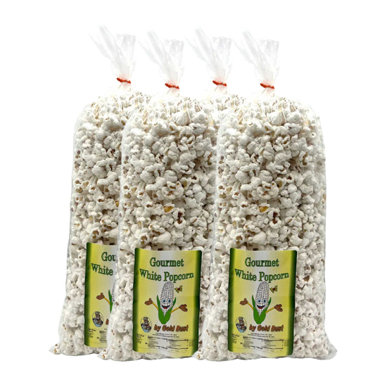 White Butterfly Popped Popcorn | Pack of 4 | 7 oz | Non-GMO | Gold Dust Kettle Corn