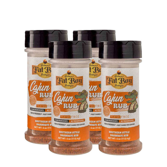 Cajun Gluten Free Keto Friendly Natural BBQ Rub 4 oz | Pack of 4 | Gluten Free | Hickman's Fat Boy BBQ