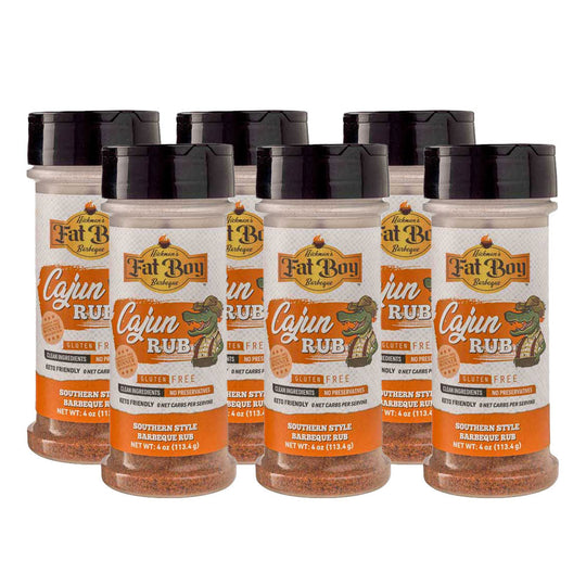 Cajun Gluten Free Keto Friendly Natural BBQ Rub 4 oz | Pack of 6 | Gluten Free | Hickman's Fat Boy BBQ