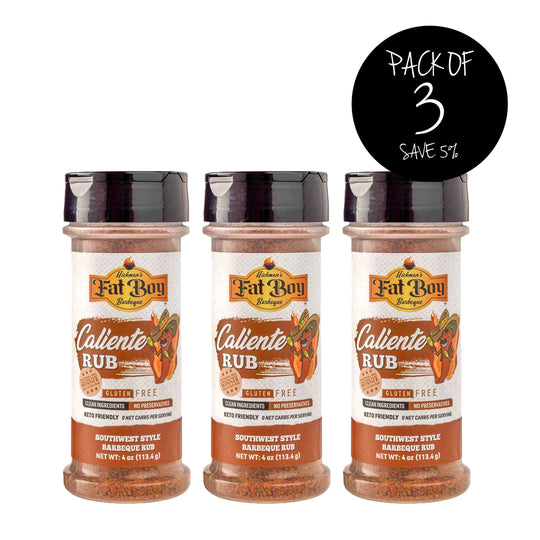 Caliente Gluten Free Rub | Pack of 3 | 4 oz. Bottle | All Natural Rub | No MSG | Keto Friendly