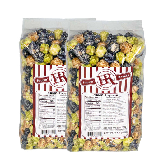 Camo Popcorn | Pack of 2 | 8 oz | HR Poppin' Snacks