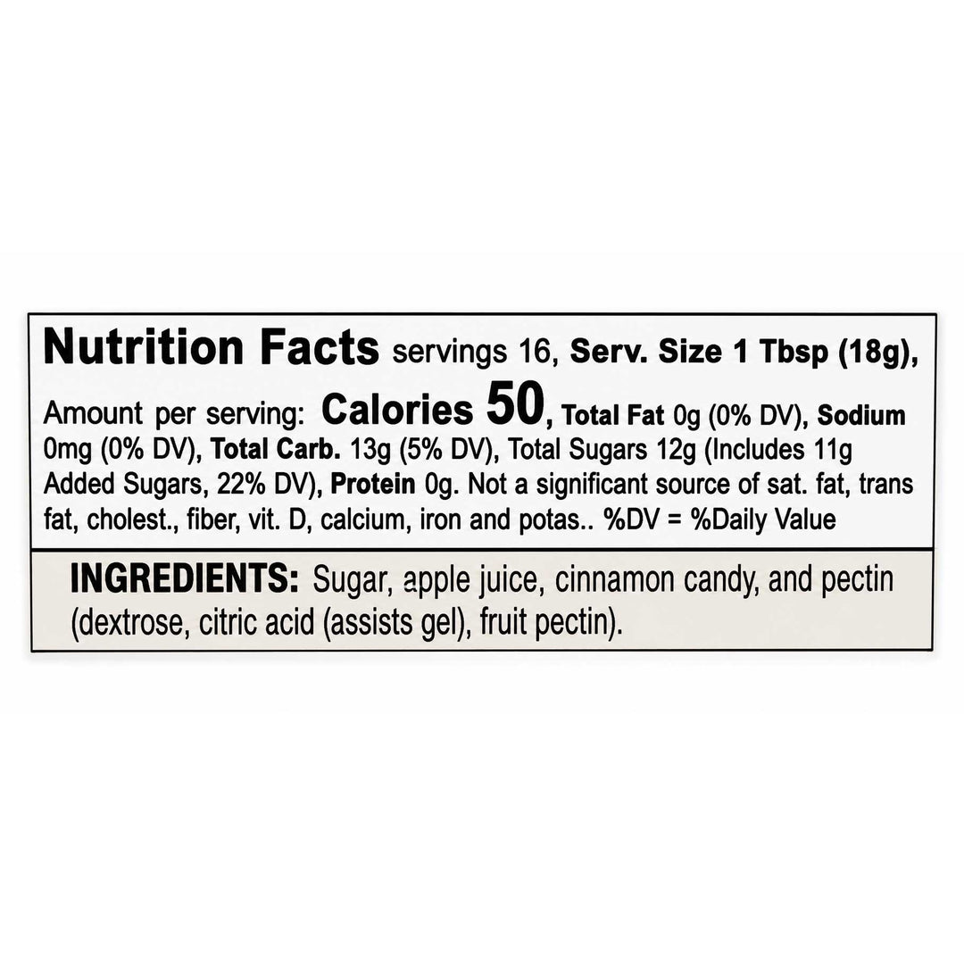 Nutrition facts label for a product with specific details on calories, ingredients, and serving size.