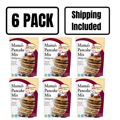 Multigrain Pancake Mix | 2lb. Bag | Gluten Free Mama's | Wheat-Free, Gluten-Free Pancake Mix | Easy to Follow Recipe | Add Fruit or Spices for Extra Flavor | Perfect Breakfast | Makes Fluffy, Authentic Pancakes | 6 Pack | Shipping Included