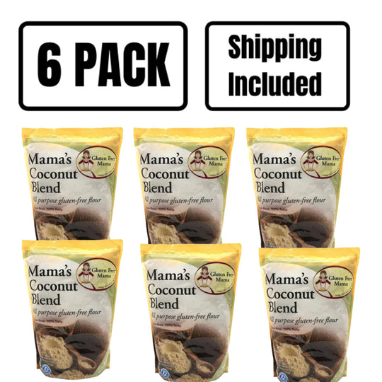 Coconut Blend Flour | 2 LB Bag | Gluten Free Mama's | Gluten and Wheat Free | Smooth Texture | 6 Pack | Shipping Included