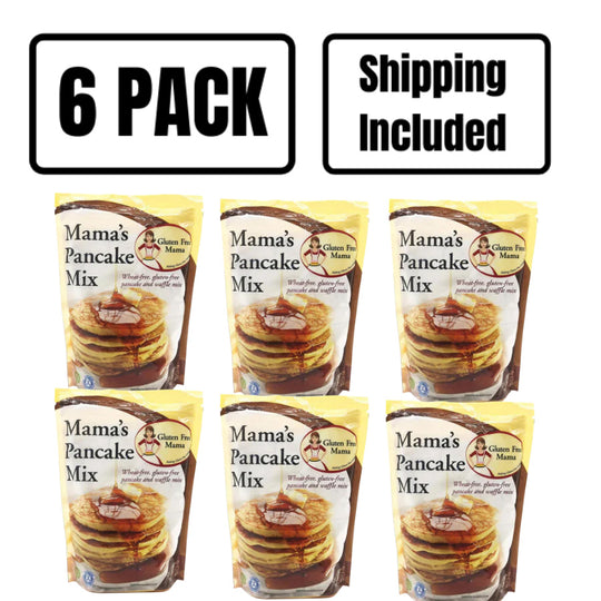 Gluten Free Pancake and Waffle Mix | 2lb. Bag | Gluten Free Mama's | Makes Light & Fluffy Pancakes | Easy to Make | 6 Pack | Shipping Included