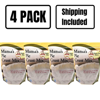 Gluten Free Pie Crust Mix | 18 oz. Bag | Gluten Free Mama's | Makes the Flakiest Pie Crust | Sweet, Buttery Taste | Makes Double or Single Pie Crust | Smooth Texture | Made with Trusted Ingredients | Nebraska Recipe | 4 Pack | Shipping Included