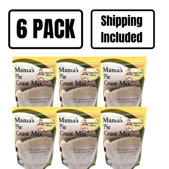 Gluten Free Pie Crust Mix | 18 oz. Bag | Gluten Free Mama's | Flaky, Buttery Pie Crust | Makes Double or Single | 6 Pack | Shipping Included