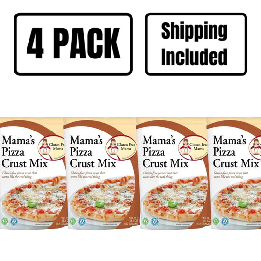 Gluten Free Pizza Crust Mix | Gluten and Dairy Free| Perfect for Homemade Pizza Night | Authentic Taste | Nebraska Recipe | 4 Pack | Shipping Included