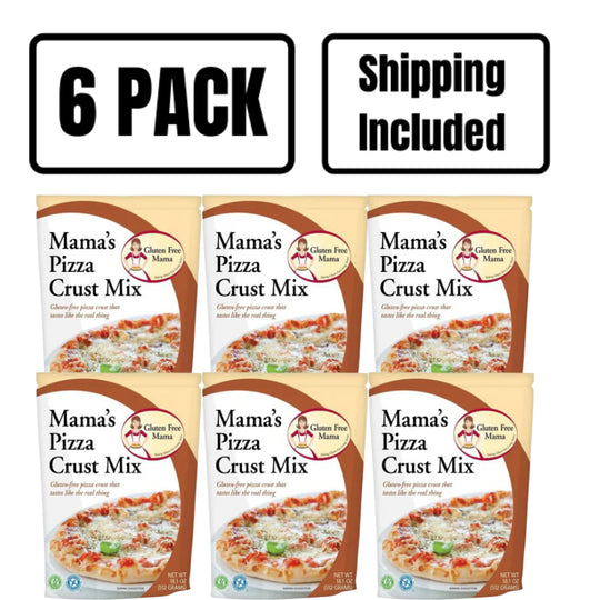 Gluten Free Pizza Crust Mix | Soft, Fluffy Dough  | Gluten and Dairy Free | Easy to Make  | 6 Pack | Shipping Included