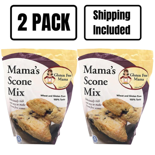 Gluten Free Scone Mix | 2 lb. Bag | Gluten Free Mama's | Easy to Make | Light and Fluffy | Easy to Bake | 2 Pack | Shipping Included