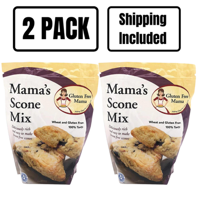 Gluten Free Scone Mix | 2 lb. Bag | Gluten Free Mama's | Easy to Make | Irresistible Aromas | Light and Fluffy | Nebraska Made Pastry | Warm, Soft Pastry Treat | Easy to Bake | 2 Pack | Shipping Included