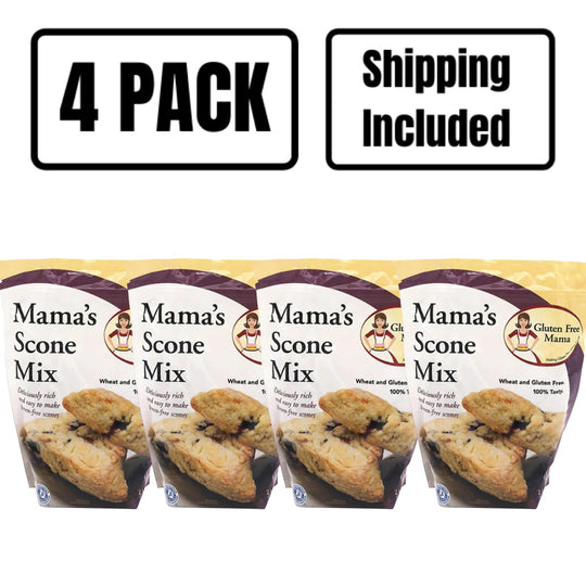 Gluten Free Scone Mix | 2 lb. Bag | Gluten Free Mama's | Easy to Make Light and Fluffy | Easy to Bake | 4 Pack | Shipping Included