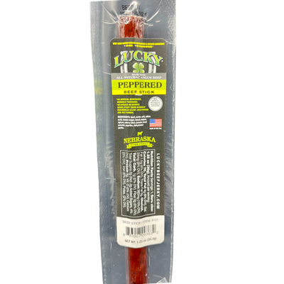 Black Pepper Beef Stick | 1.25 oz. | Irresistible Pepper Flavor | Lean, All Natural Angus Beef | Single Sourced Cattle | No Artificial Ingredients | Quick, High Protein Snack | Nebraska Beef | 6 Pack | Shipping Included