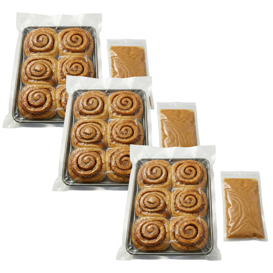 Precooked Caramel Cinnamon Rolls | Pack of 3 | 6 Pack | Stacy Lynn's Baking Company | Shipping Included