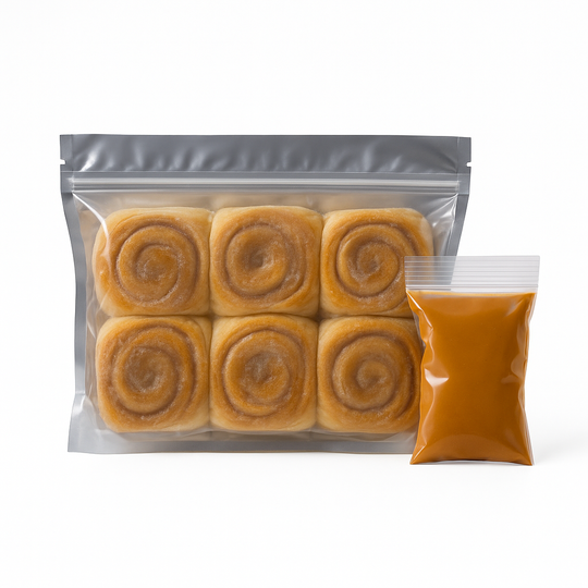 Precooked Cinnamon Rolls | Caramel and Frosted | 12 Rolls | Stacy Lynn's Baking Company