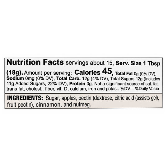 Nutrition facts label for a product with ingredients listed below.
